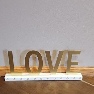 Gold LOVE Decorative Sign